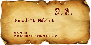 Derdák Márk névjegykártya